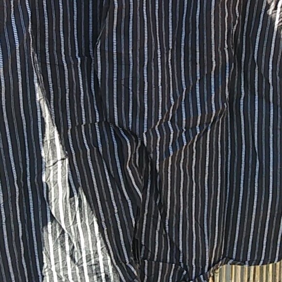 Sean John Men's Black White Striped Button Down - L - Original Fit - Picture 14 of 14